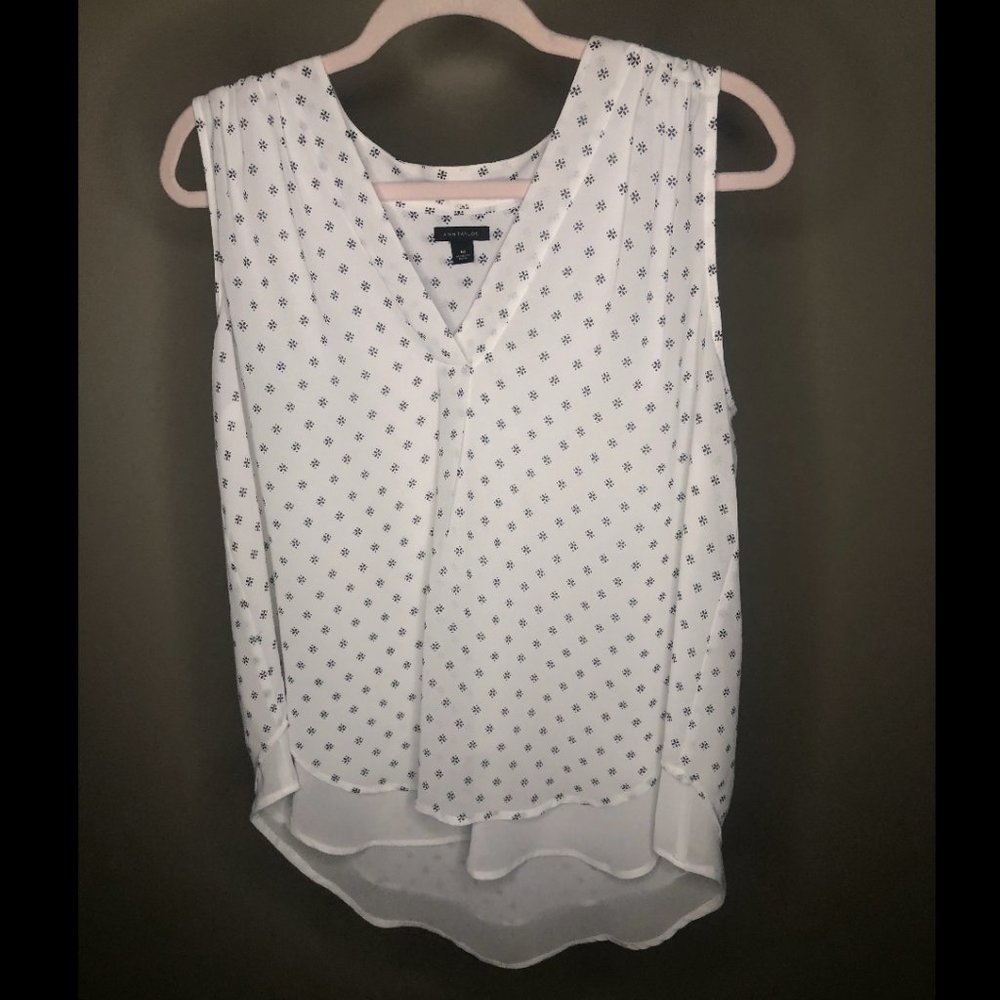 White and Black Blouse